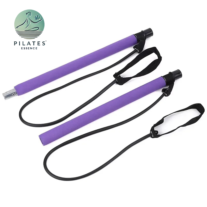 Tragbare Pilatesstange mit Widerstandsbändern – Muskelstärkung und Flexibilität